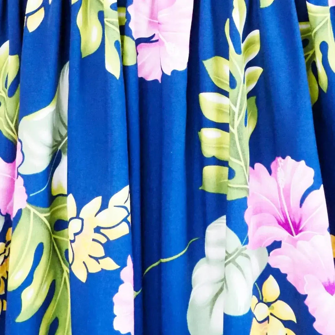 Honeymoon Royal Blue Maxi Hawaiian Dress Made in Hawaii