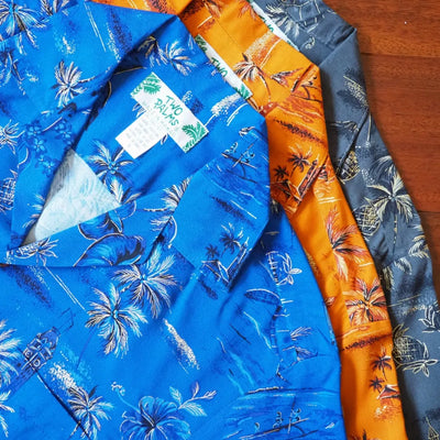 Honolulu Blue Hawaiian Rayon Shirt - Made In Hawaii