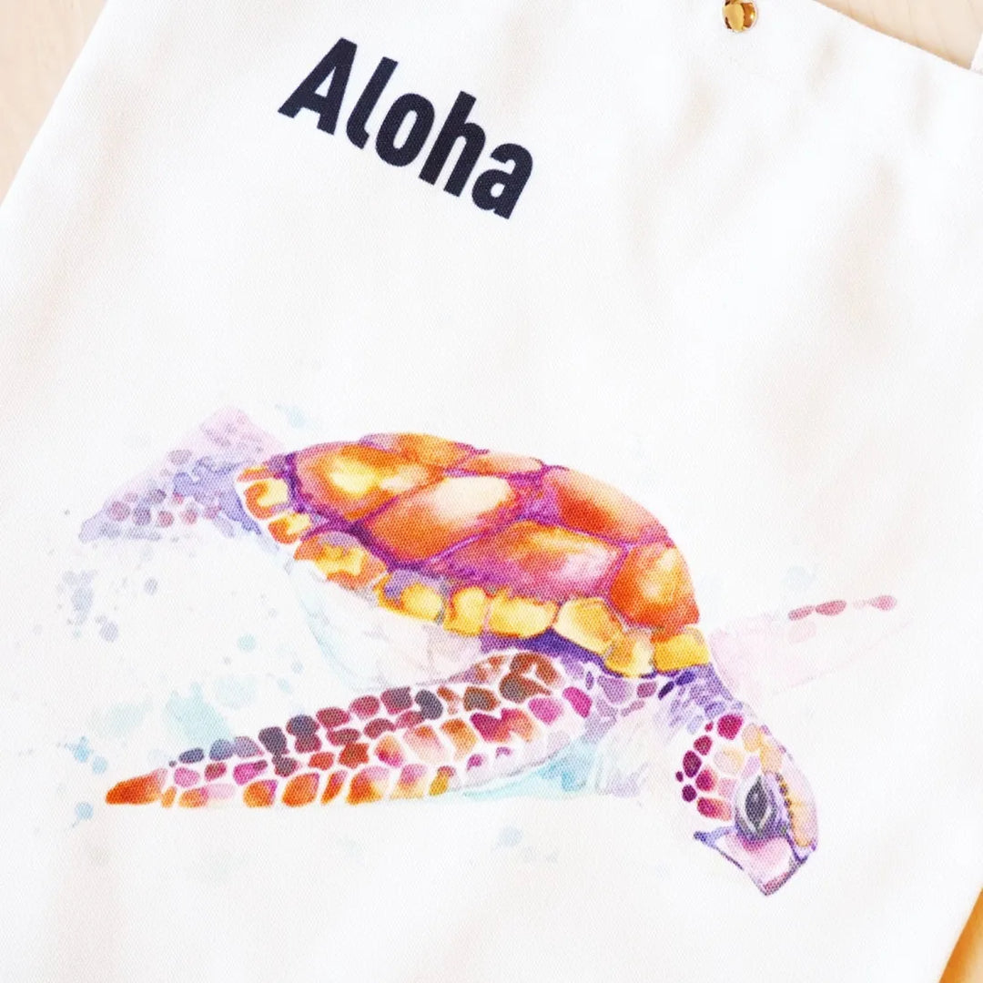 Honu ??urtle’ Eco Canvas Bag - Made in Hawaii