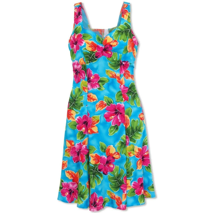 Hoopla Blue Molokini Hawaiian Dress - Made in Hawaii