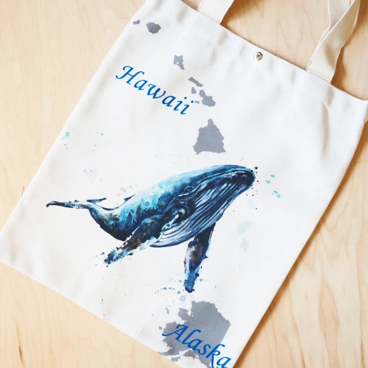 Humpback Whale Eco Canvas Bag - Made in Hawaii