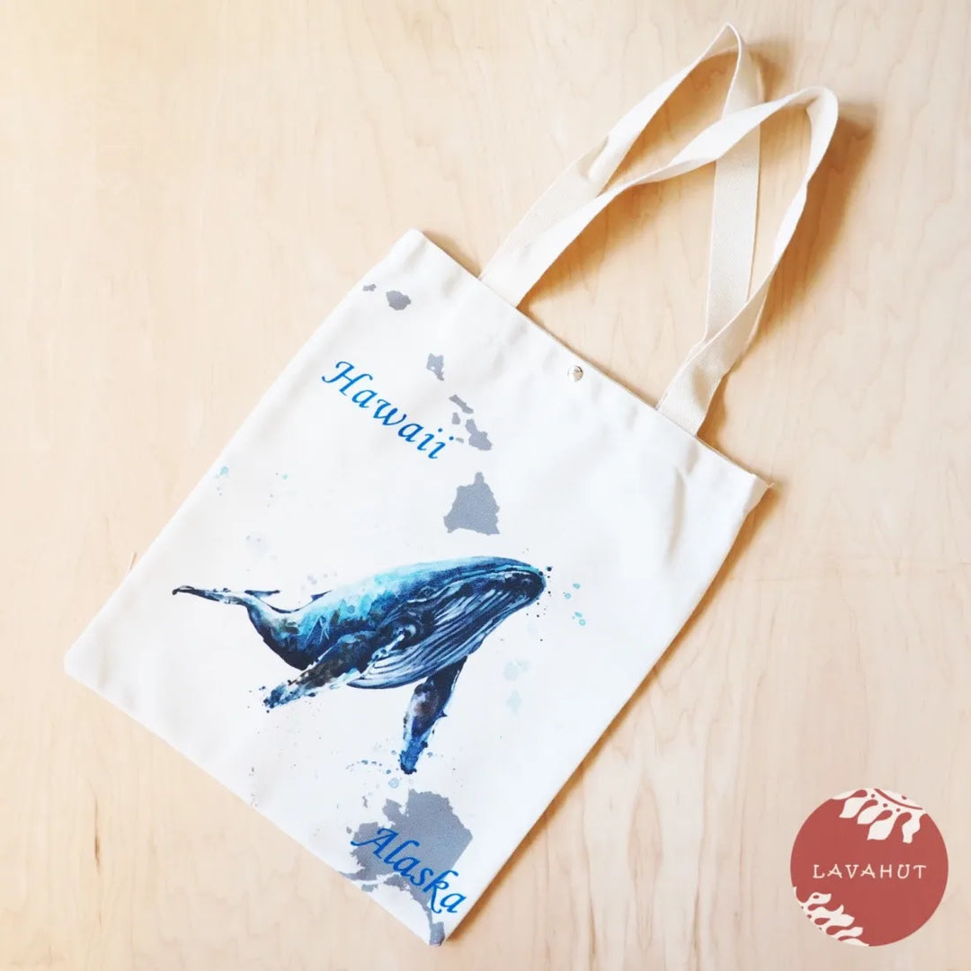 Humpback Whale Eco Canvas Bag - Made in Hawaii