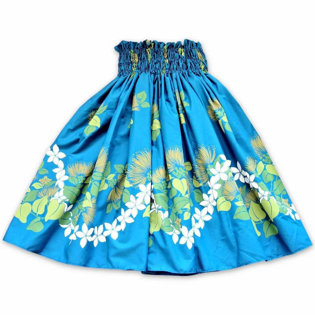 Ilima Blue Single Pa’u Hawaiian Hula Skirt - Made in Hawaii