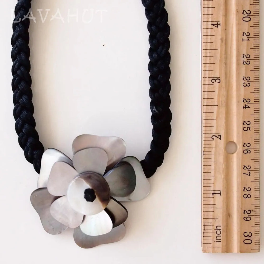 Island Blossom Black Hawaiian Necklace - Made in Hawaii