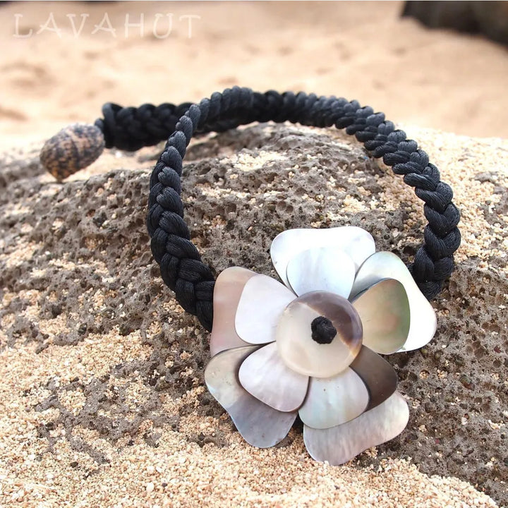 Island Blossom Black Hawaiian Necklace - Made in Hawaii