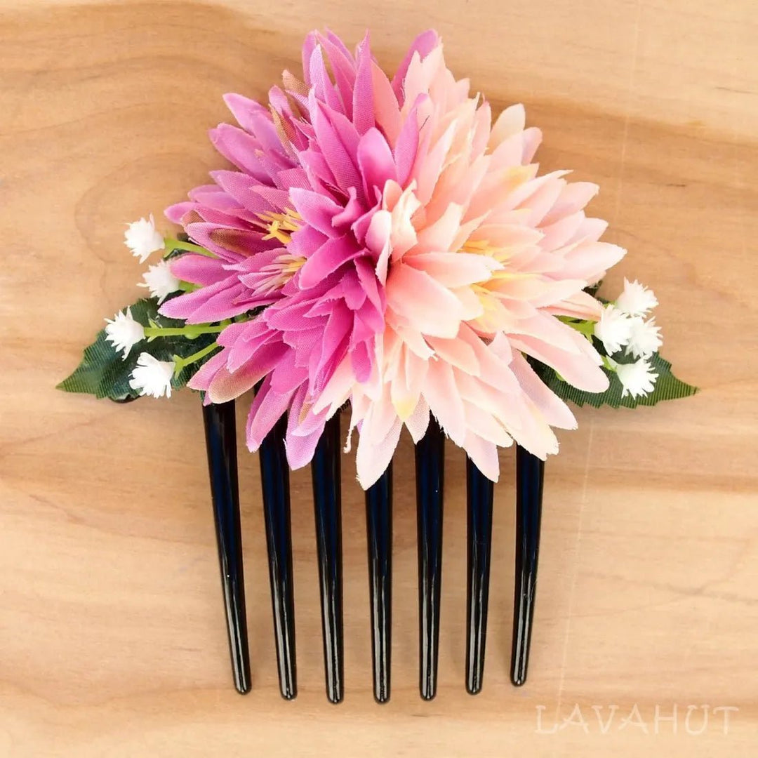 Island Mums Orange/Purple Hawaiian Hair Comb – Authentic Hawaiian Hair Accessories by Lavahut