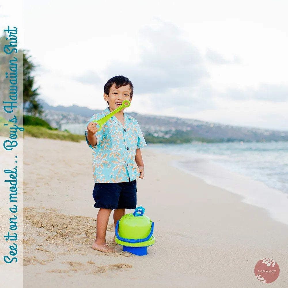 Island Navy Hawaiian Boy Shirt - Made in Hawaii