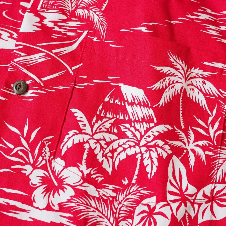 Island Red Hawaiian Cotton Shirt - Made in Hawaii