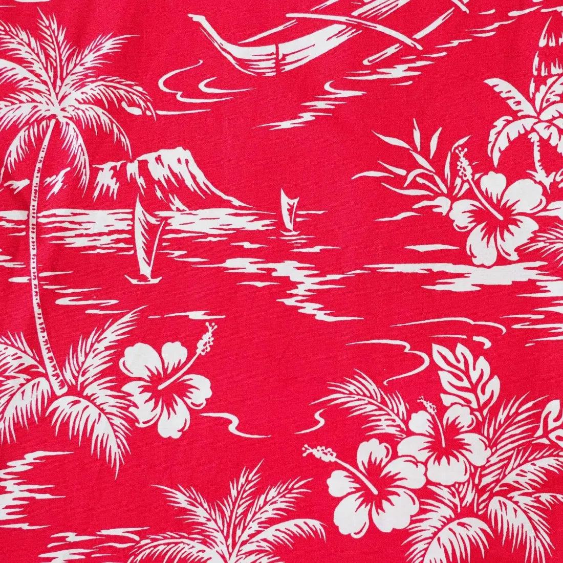 Island Red Hawaiian Cotton Shirt - Made In Hawaii