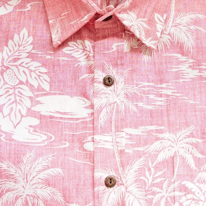 Island Red Hawaiian Reverse Shirt - Made in Hawaii