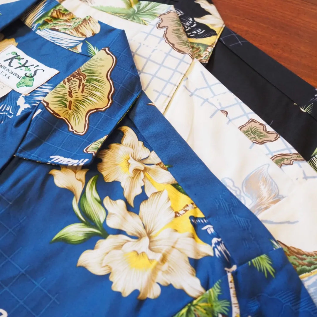 Island Voyage Blue Hawaiian Cotton Shirt - Made in Hawaii