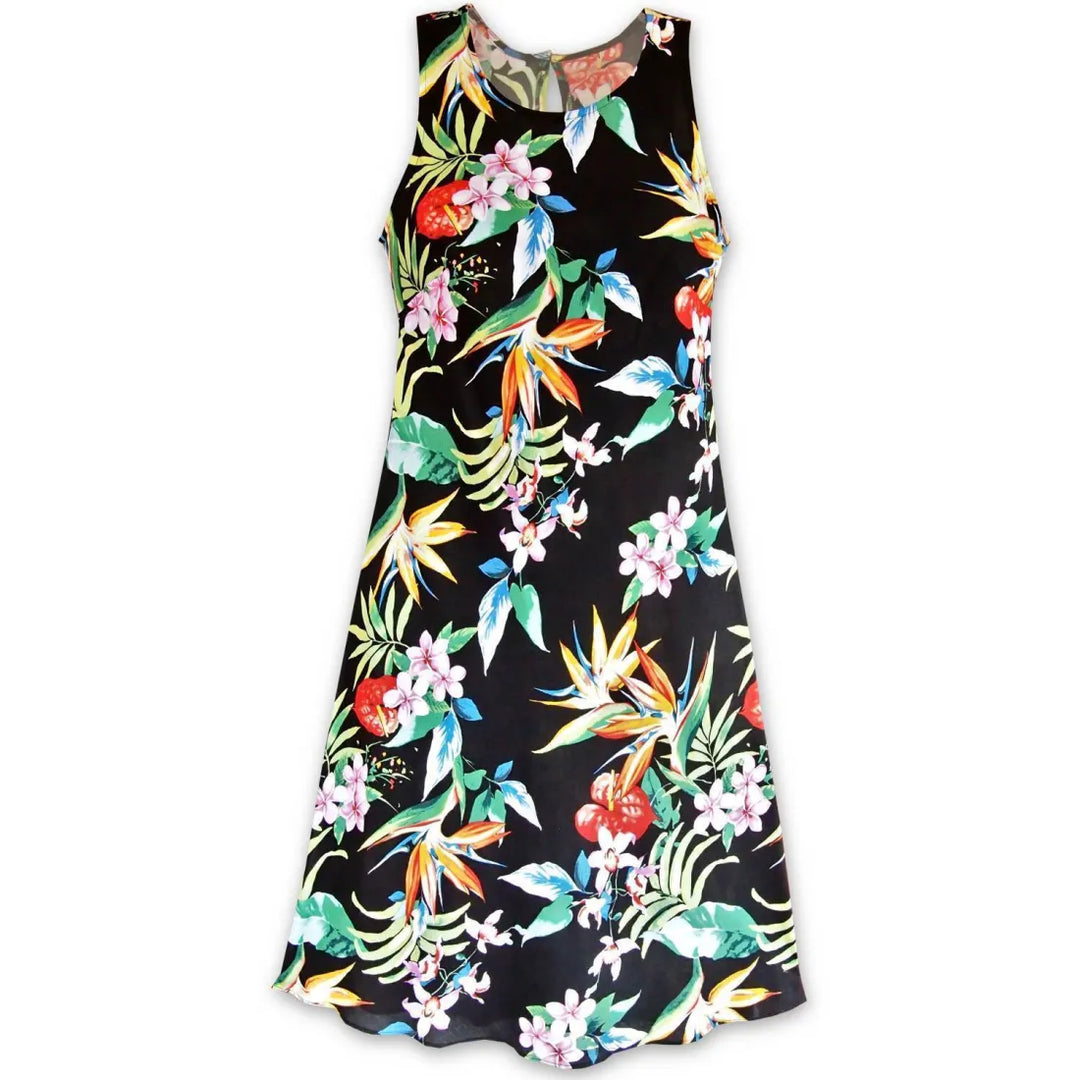 Jungle Black Rhythm Hawaiian Dress - Made in Hawaii