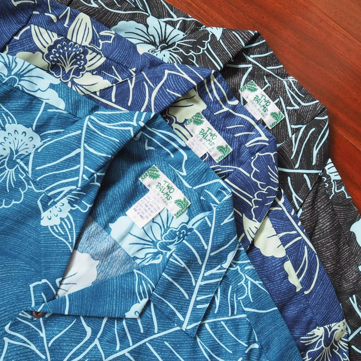Ka'anapali Aqua Hawaiian Cotton Shirt – Authentic Hawaiian Cotton Men's Shirts by Lavahut