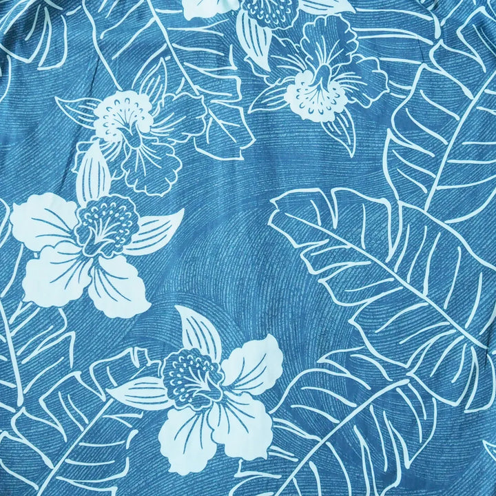 Ka’anapali Aqua Hawaiian Cotton Shirt - Made in Hawaii