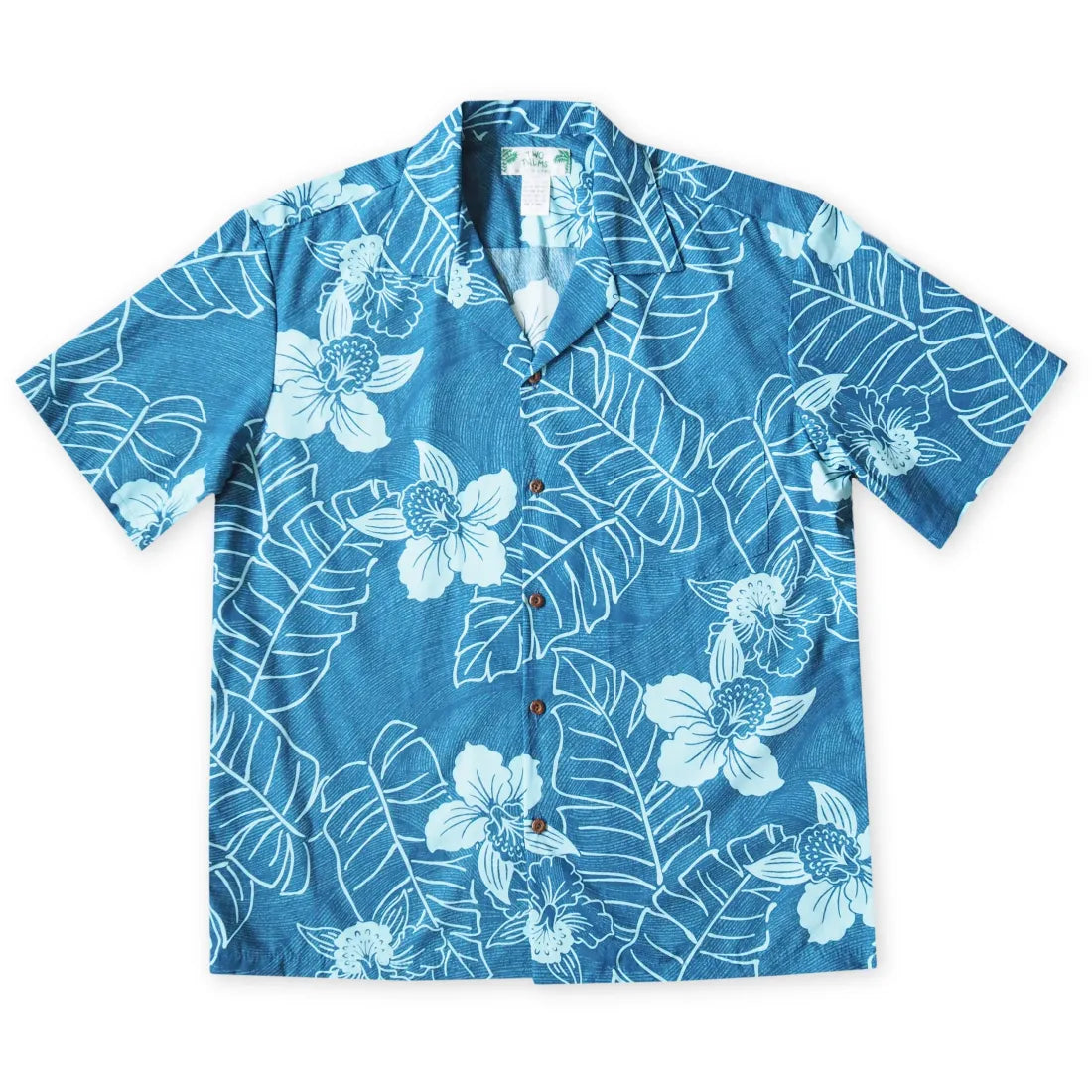 Ka’anapali Aqua Hawaiian Cotton Shirt - Made in Hawaii