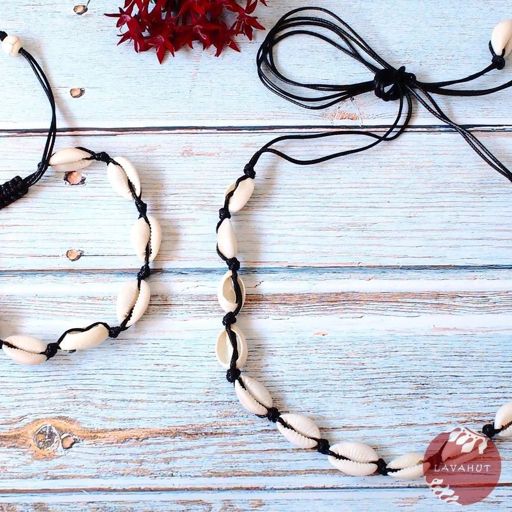 Kaena Cowry Black Hawaiian Necklace – Authentic Hawaiian Necklaces by Lavahut