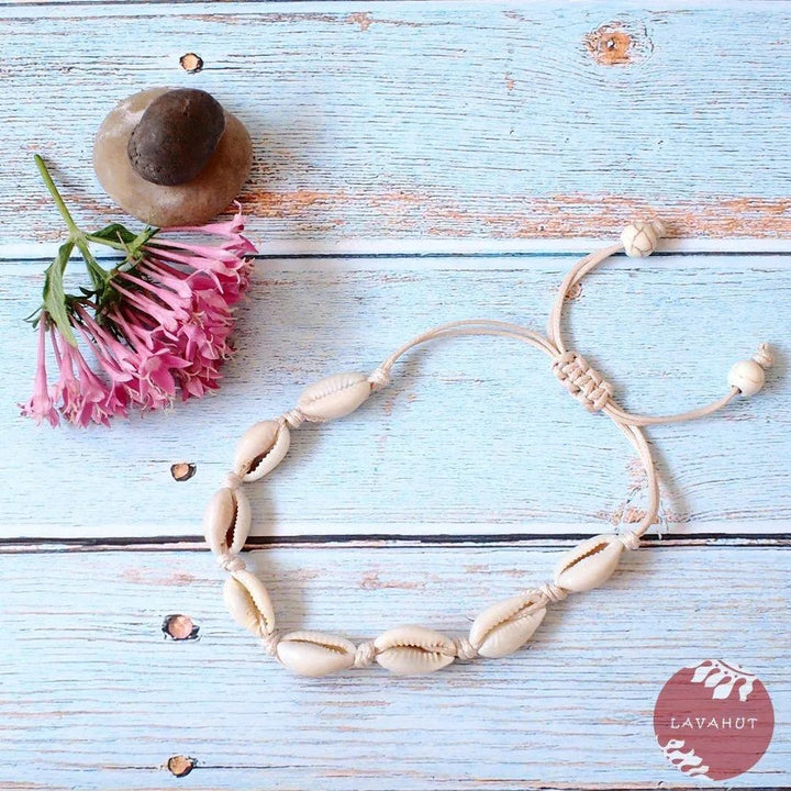 Kaena Cowry White Hawaiian Bracelet – Authentic Hawaiian Necklaces by Lavahut