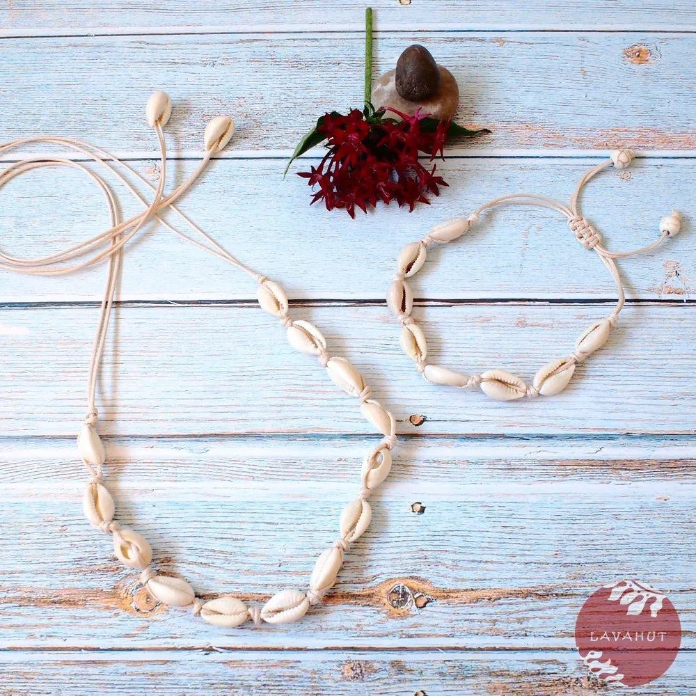 Kaena Cowry White Hawaiian Necklace – Authentic Hawaiian Necklaces by Lavahut