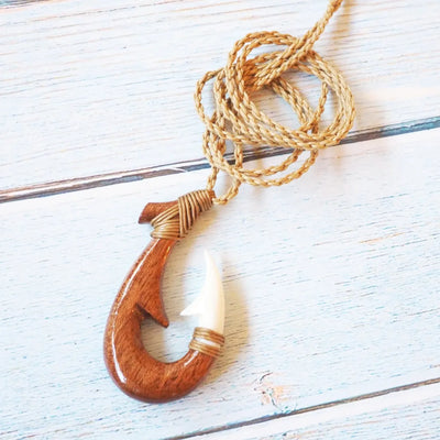 Kaena Fish Hook Hawaiian Necklace - Made In Hawaii