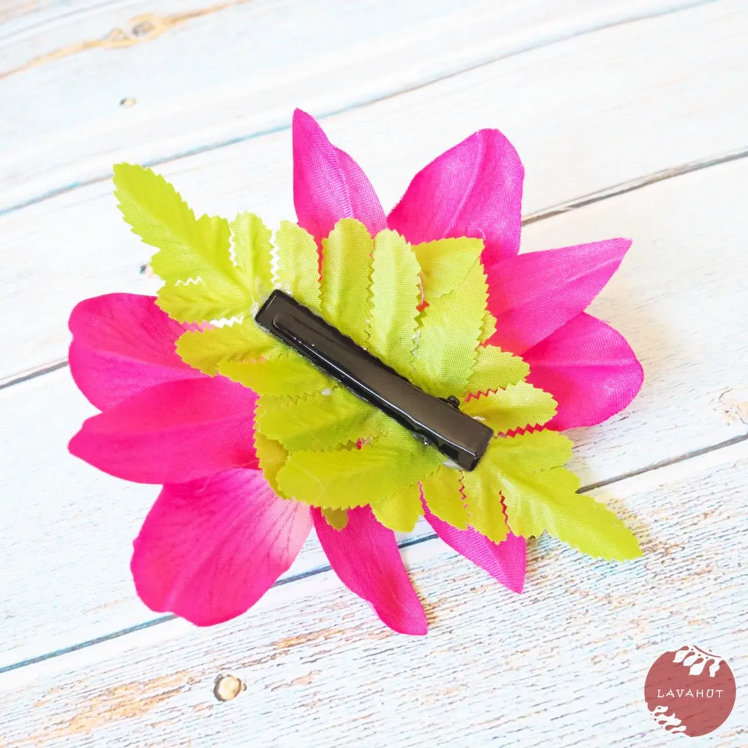 Kahalu’u Pink Hawaiian Flower Hair Clip - Made in Hawaii