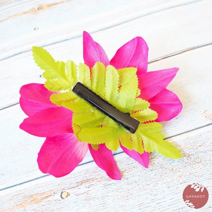 Kahalu’u Pink Hawaiian Flower Hair Clip - Made in Hawaii