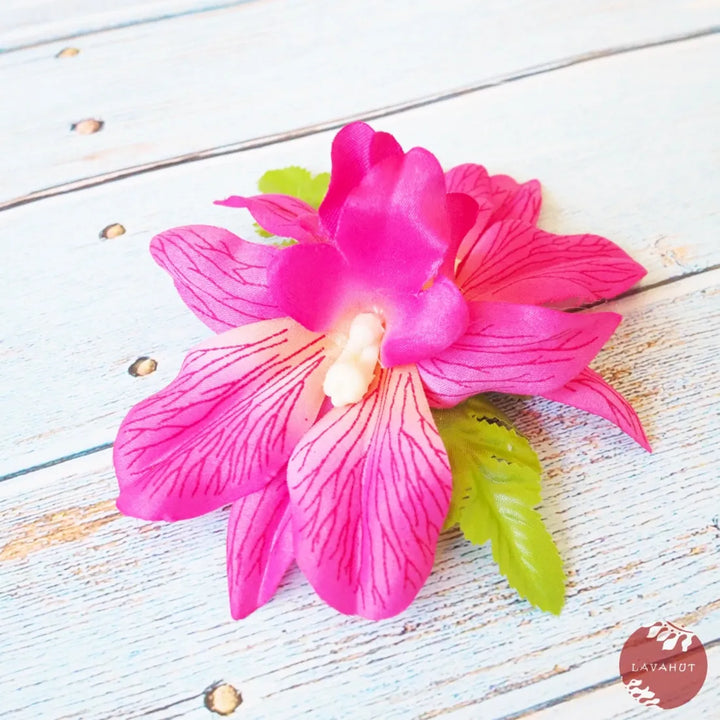 Kahalu’u Pink Hawaiian Flower Hair Clip - Made in Hawaii