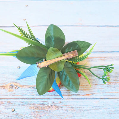 Kaia Blue Flower Hair Clip - Made in Hawaii