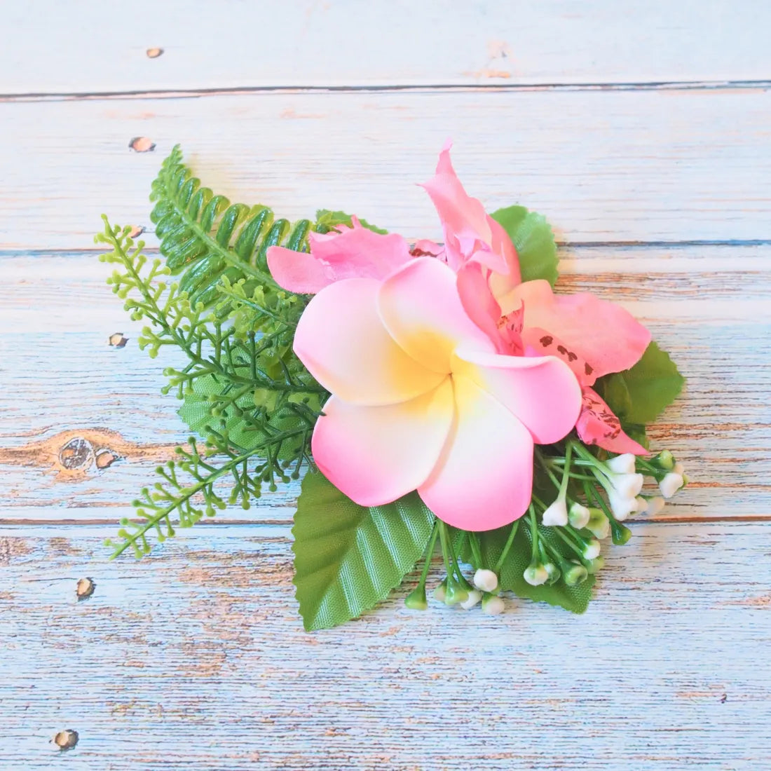 Kaia Light Pink Flower Hair Clip - Made in Hawaii