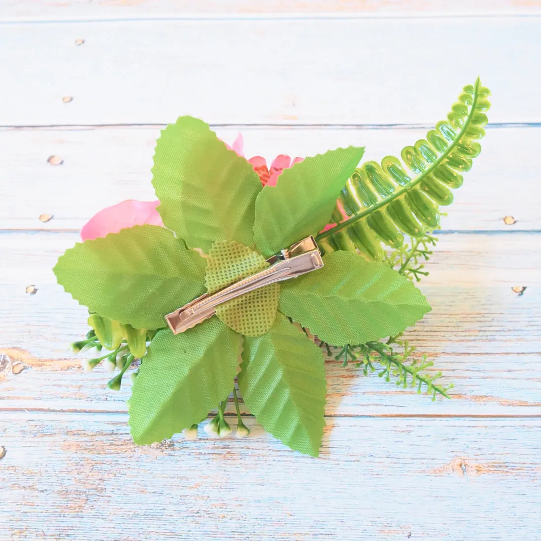 Kaia Light Pink Flower Hair Clip - Made in Hawaii