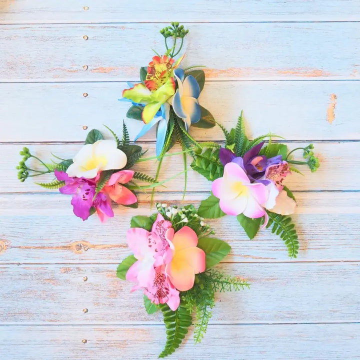 Kaia Purple Flower Hair Clip - Made in Hawaii