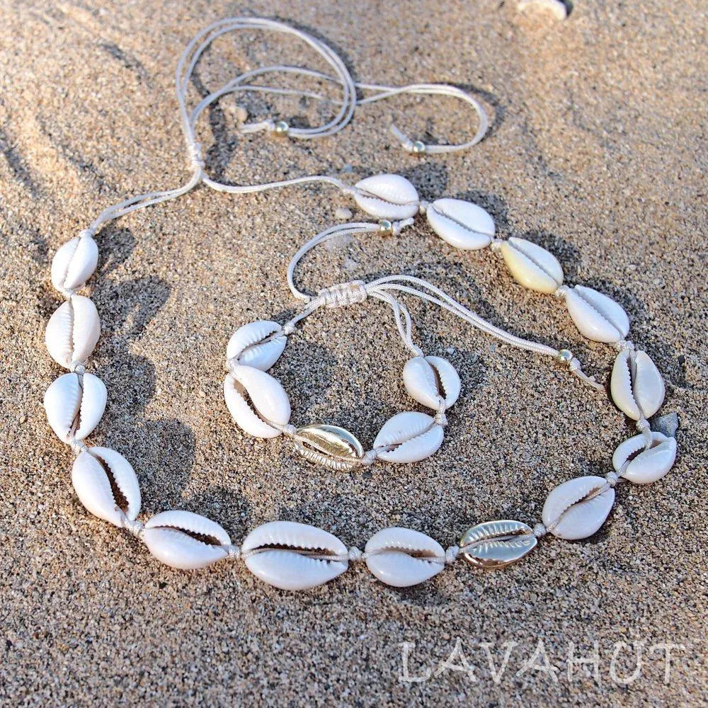 Kailua Cowry Gold Hawaiian Bracelet - Made in Hawaii