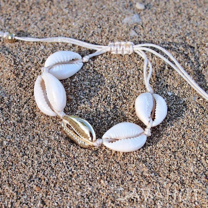 Kailua Cowry Gold Hawaiian Bracelet - Made in Hawaii