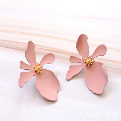 Kakaako Pink Island Flower Earrings - Made In Hawaii