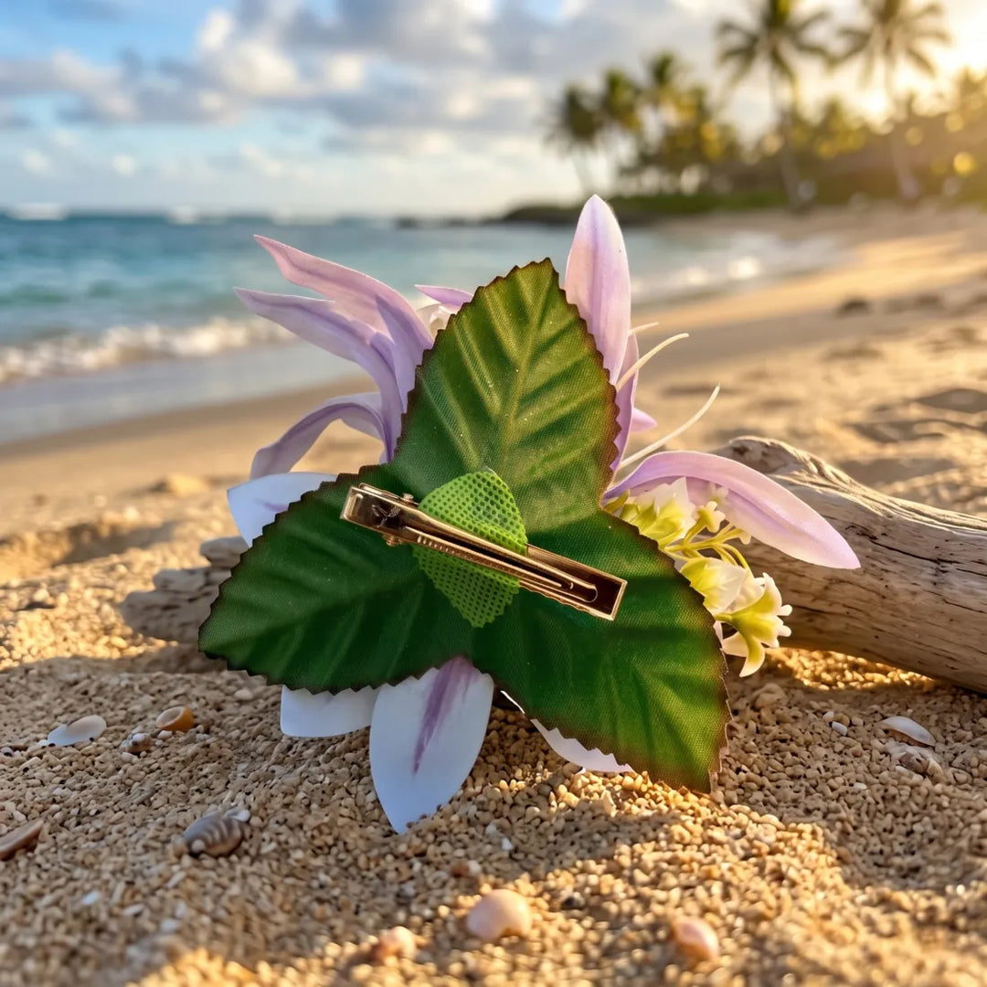 Kaneohe White Flower Hair Clip - Made in Hawaii