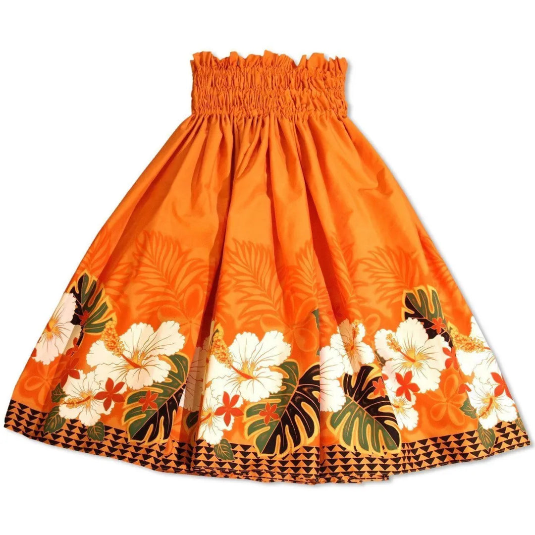 Kauai Orange Single Pa’u Hawaiian Hula Skirt - Made in Hawaii