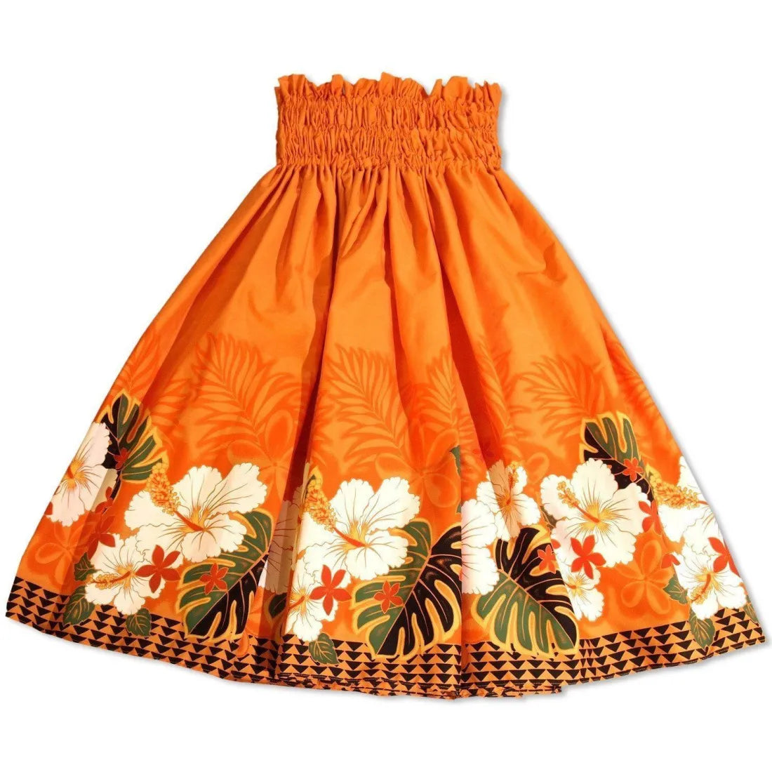 Kauai Orange Single Pa’u Hawaiian Hula Skirt - Made In Hawaii