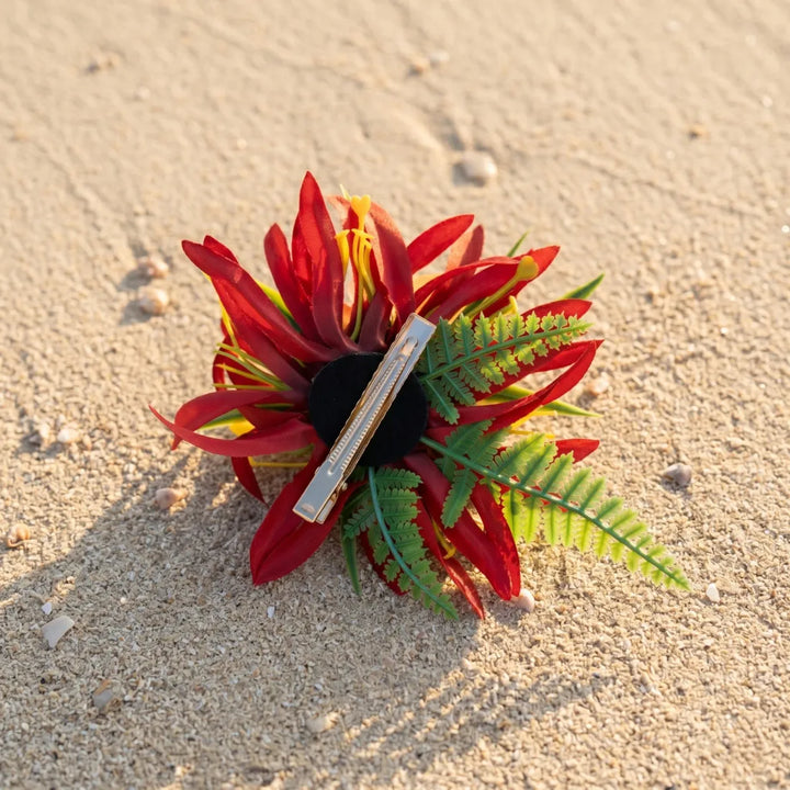 Keala Red Flower Hair Clip - Made in Hawaii