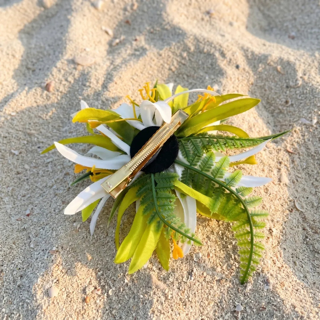 Keala White Flower Hair Clip - Made in Hawaii