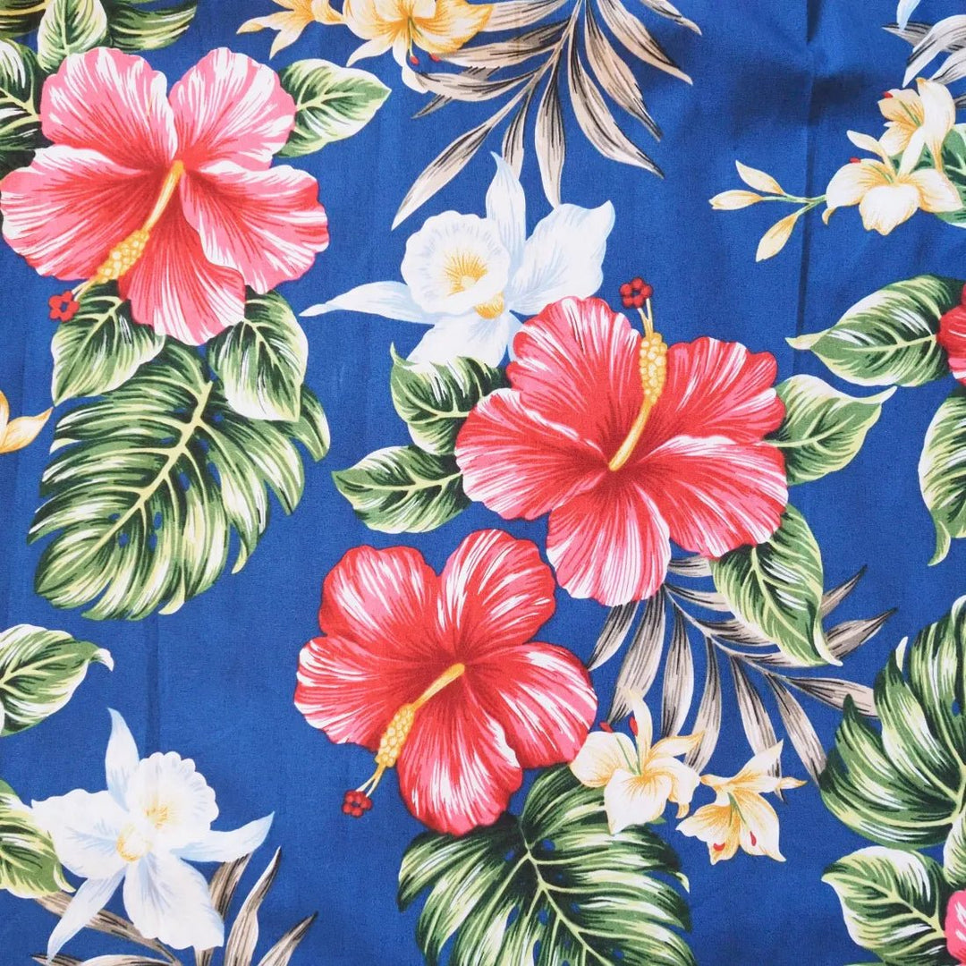 Ke'e Blue Hawaiian Cotton Shirt – Authentic Hawaiian Cotton Men's Shirts by Lavahut
