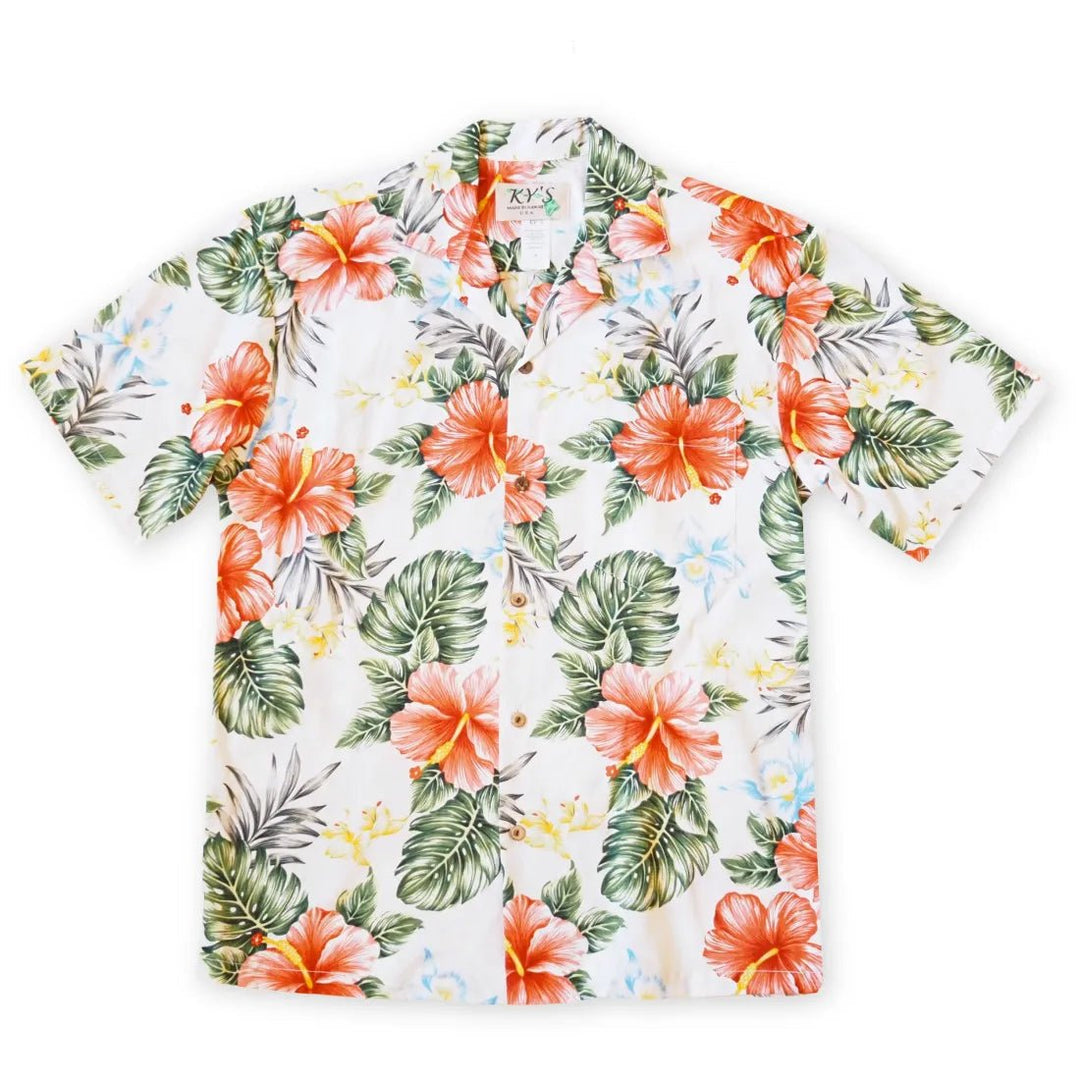 Ke'e White Hawaiian Cotton Shirt – Authentic Hawaiian Cotton Men's Shirts by Lavahut