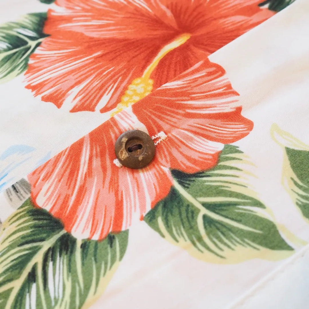 Ke'e White Hawaiian Cotton Shirt – Authentic Hawaiian Cotton Men's Shirts by Lavahut