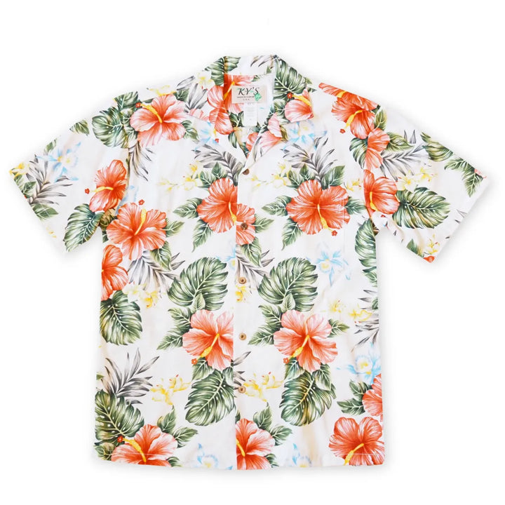 Ke’e White Hawaiian Cotton Shirt - Made in Hawaii