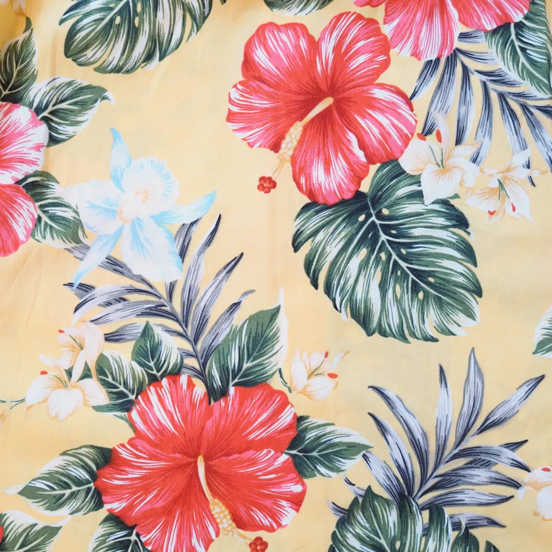 Ke’e Yellow Hawaiian Cotton Shirt - Made in Hawaii