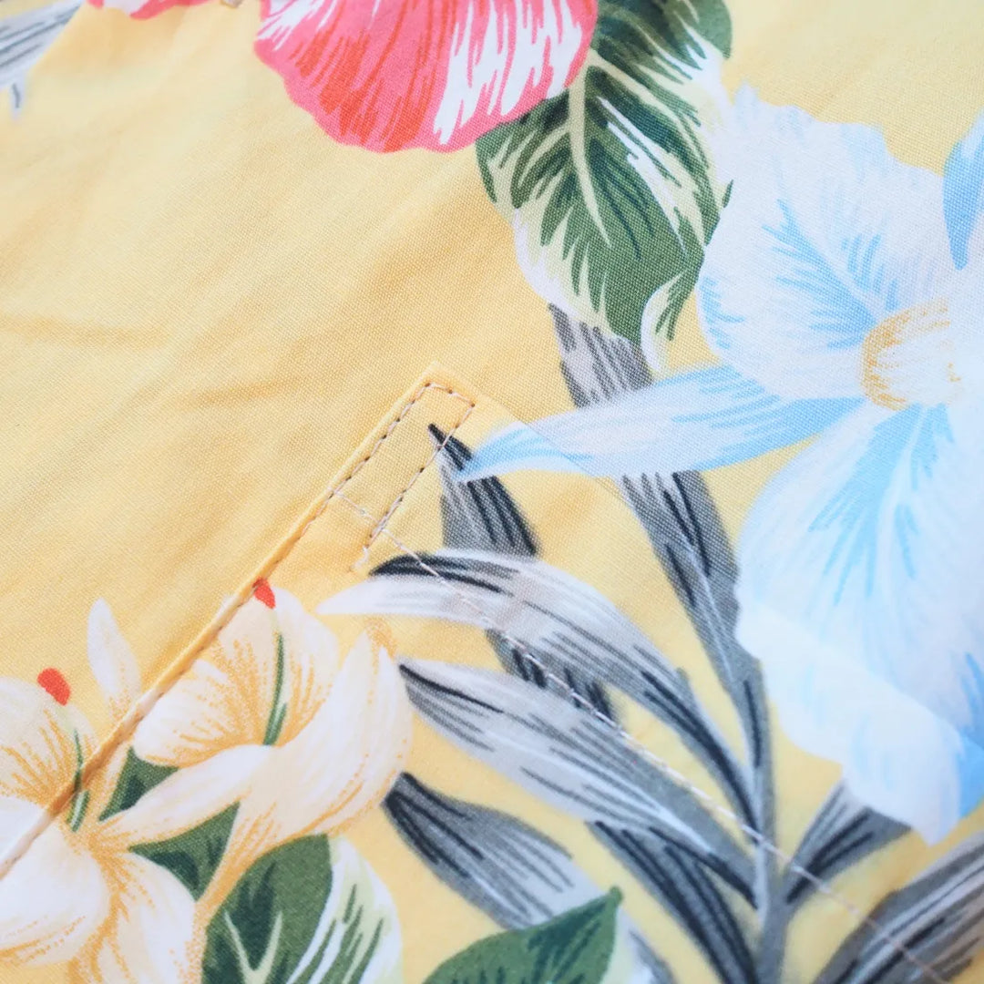 Ke’e Yellow Hawaiian Cotton Shirt - Made in Hawaii