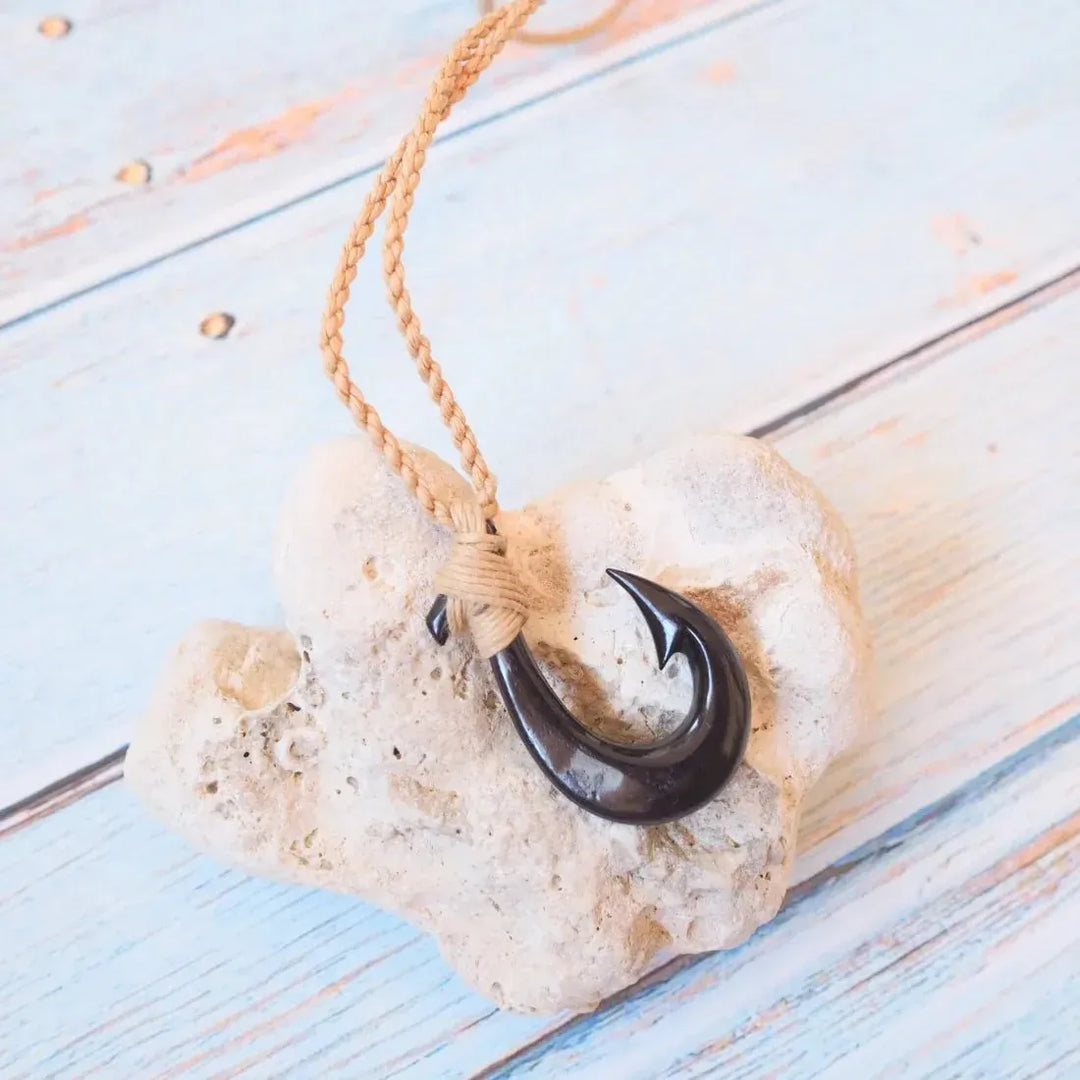 bone fish hook jewelry Kilauea Bone Fish Hook Necklace Inspired by Tradition