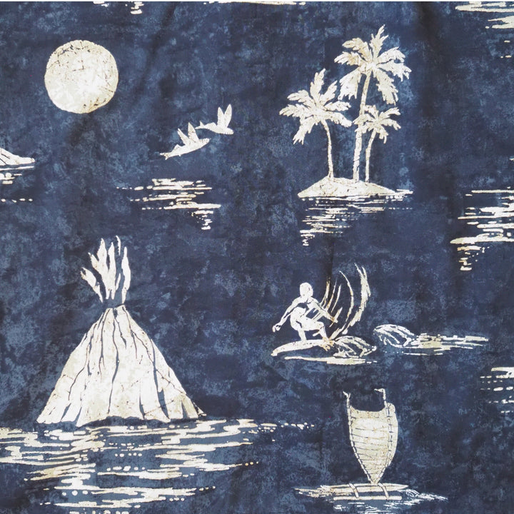 Kilauea Grey Hawaiian Rayon Shirt Made in Hawaii