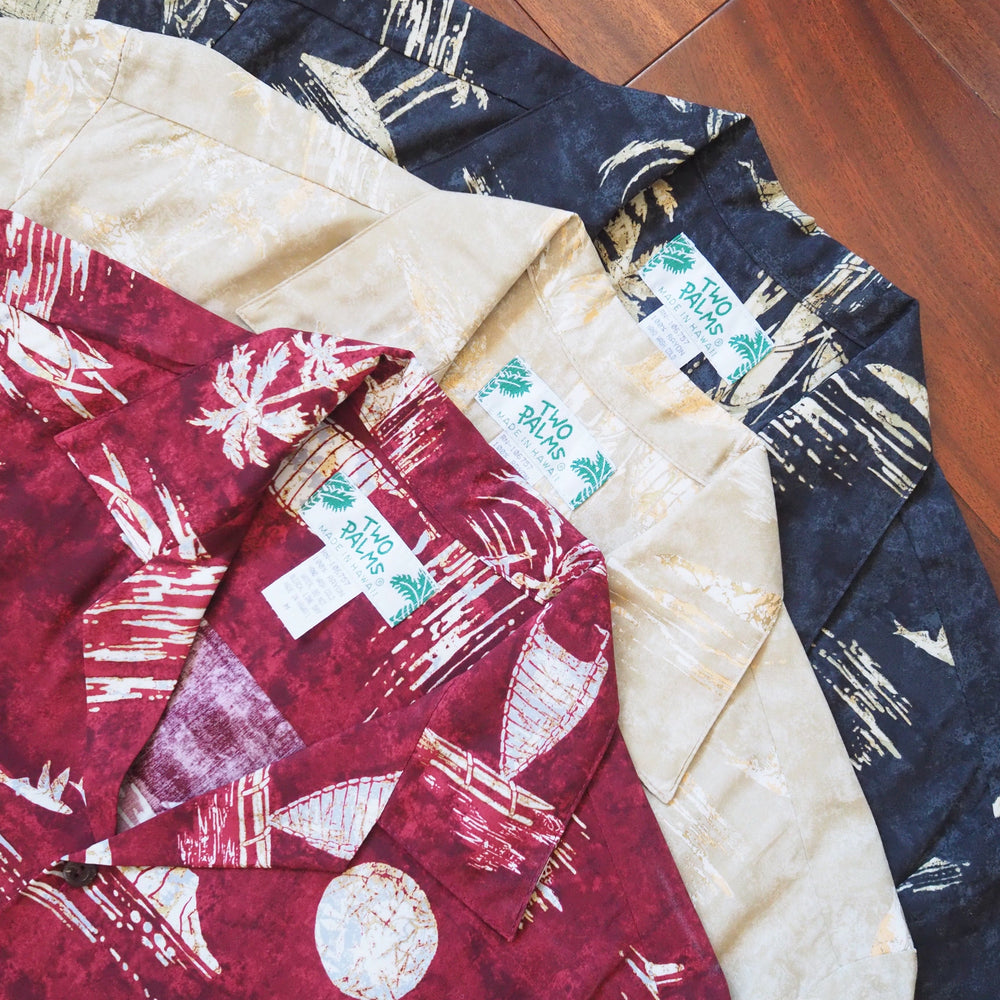 Kilauea Grey Hawaiian Rayon Shirt Made in Hawaii