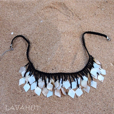 Koko Crater Black Mother - of - pearl Hawaiian Necklace - Made In Hawaii