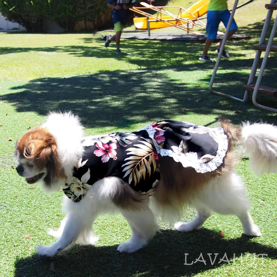 Kopikala Black Hawaiian Dog Dress - Made In Hawaii