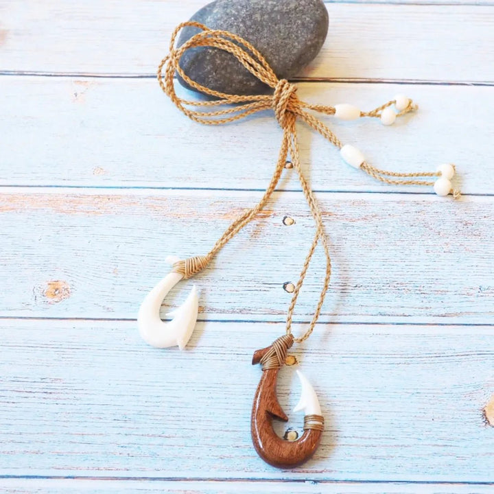 Kuhio Fish Hook Hawaiian Necklace – Authentic Hawaiian Necklaces by Lavahut